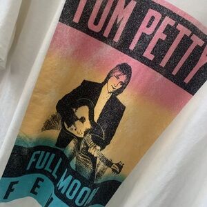 Tom Petty Hybrid Apparel White Graphic Tee NEW